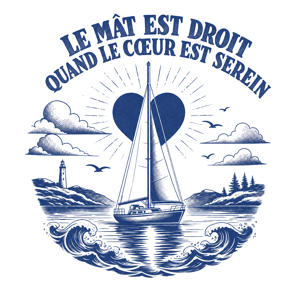 Le Mât est Droit - T-shirt Expression de Marin, Collection Exclusive