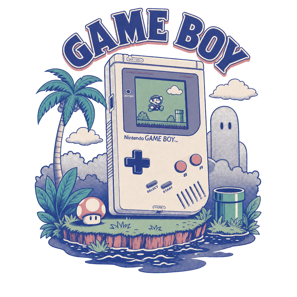 T-shirt Game Boy Classique - Collection Objets Cultes Années 90