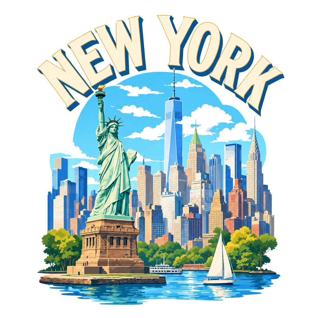 T-shirt Skyline de New York - Collection Grandes Villes du Monde