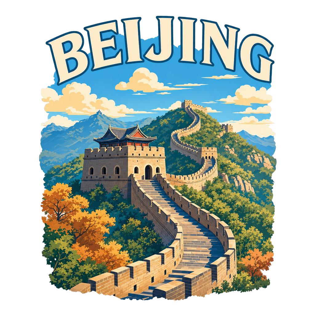 T-shirt 'Beijing Great Wall' - Collection Grandes Villes du Monde