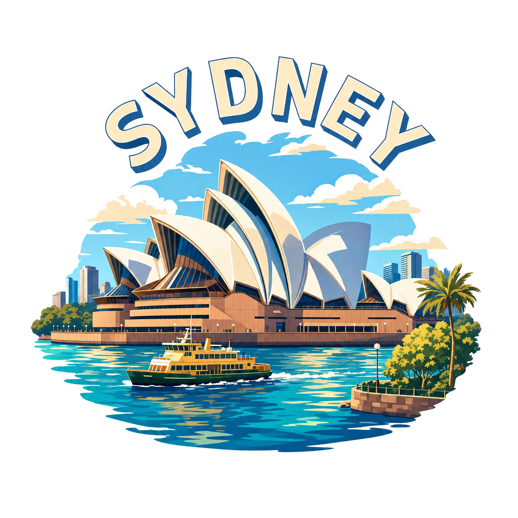 T-shirt Sydney Opera House - Collection Grandes Villes du Monde
