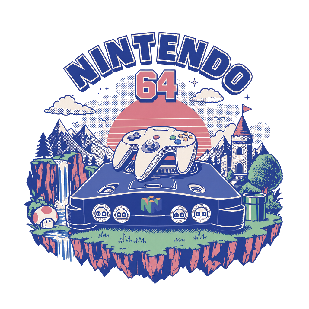 T-shirt Nintendo 64 – Collection Objets Cultes Années 90