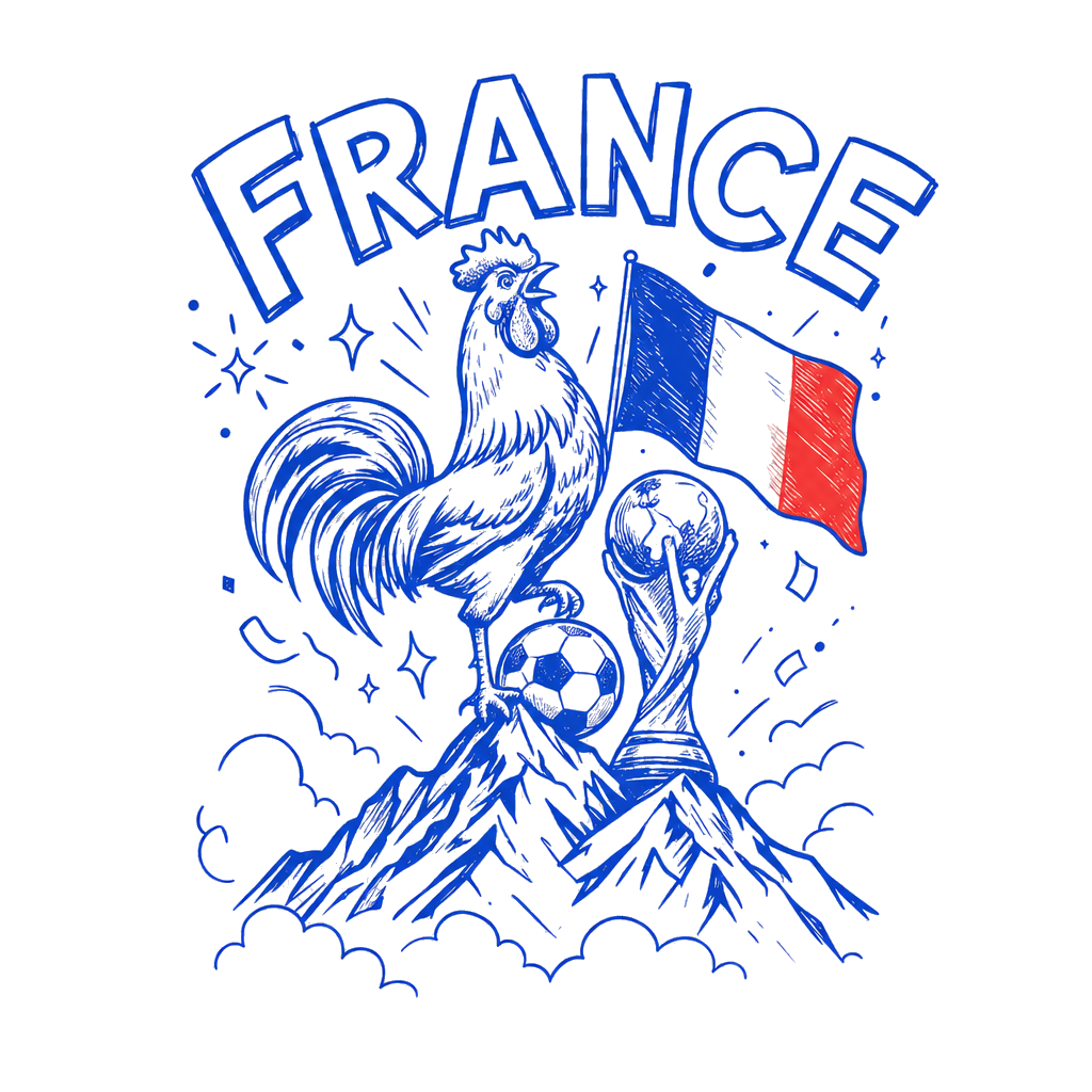Les Bleus au Sommet - T-Shirt France Collection Coupe du Monde 2026