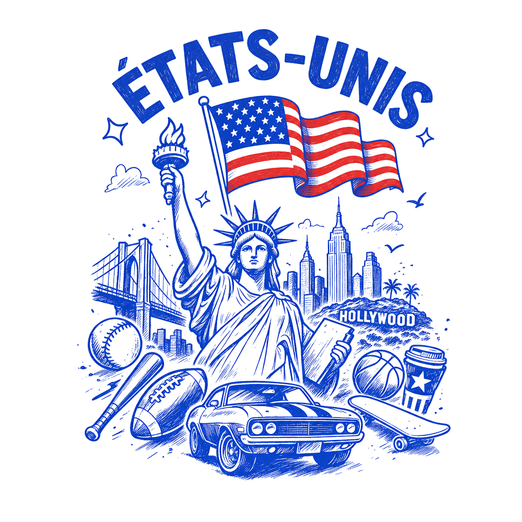 États-Unis, Rêve Américain - T-shirt Coupe du Monde 2026